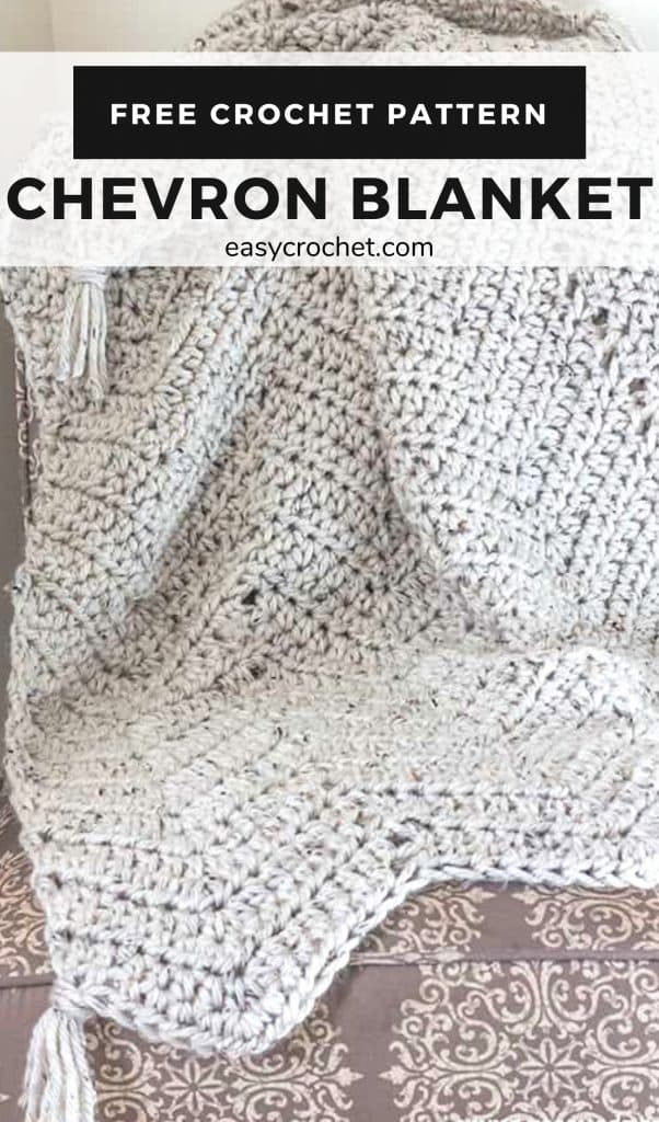 Chunky Chevron Crochet Blanket Pattern Easy Crochet