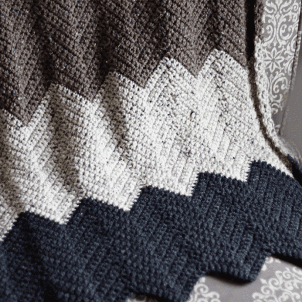 zig zag crochet blanket