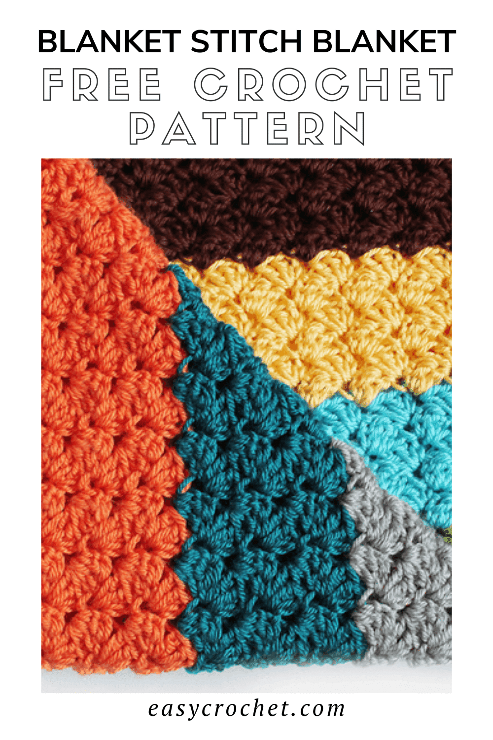 Learn how to crochet the easy blanket stitch with this free crochet stitch tutorial that is perfect for blankets, and many other crochet projects! via @easycrochetcom