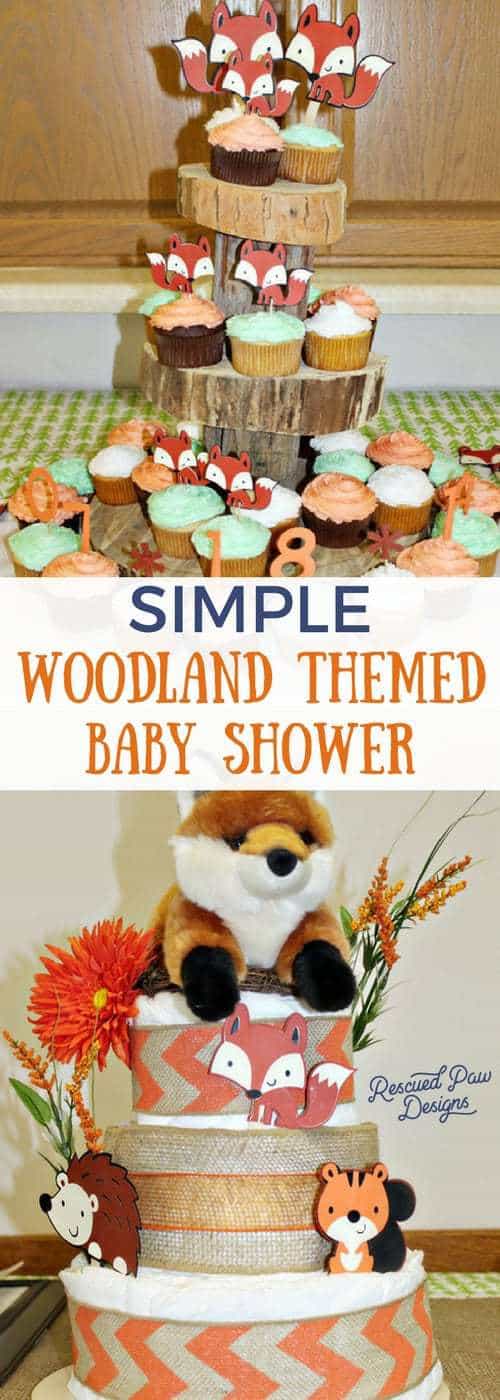 Woodland cupcakes baby store shower