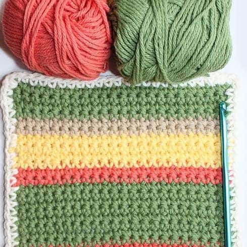 Modern Striped Dishcloth Pattern