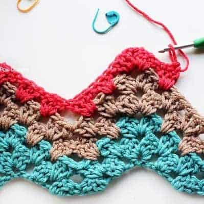 Granny Ripple Crochet Chevron Pattern