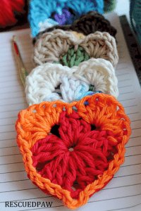 Heart Granny Square Crochet Pattern