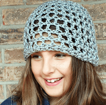 Open Lace Crochet Hat