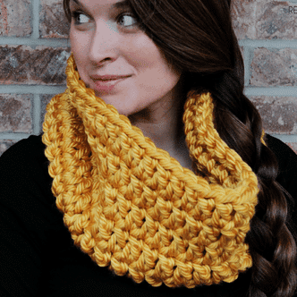 Denim twist infinity scarf  chunky crochet fall, winter circle