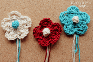 Crochet Criss-Cross Bobble Flower