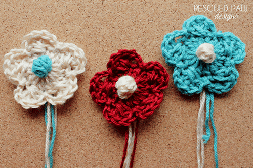 Crochet Criss-Cross Bobble Flower