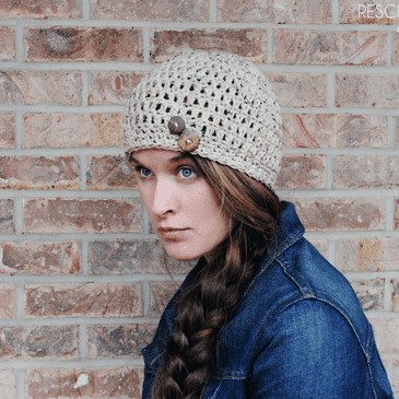 Simple Crochet Button Hat