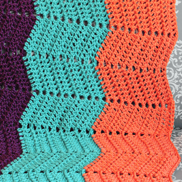 Crochet Wave Blanket Chevron Pattern