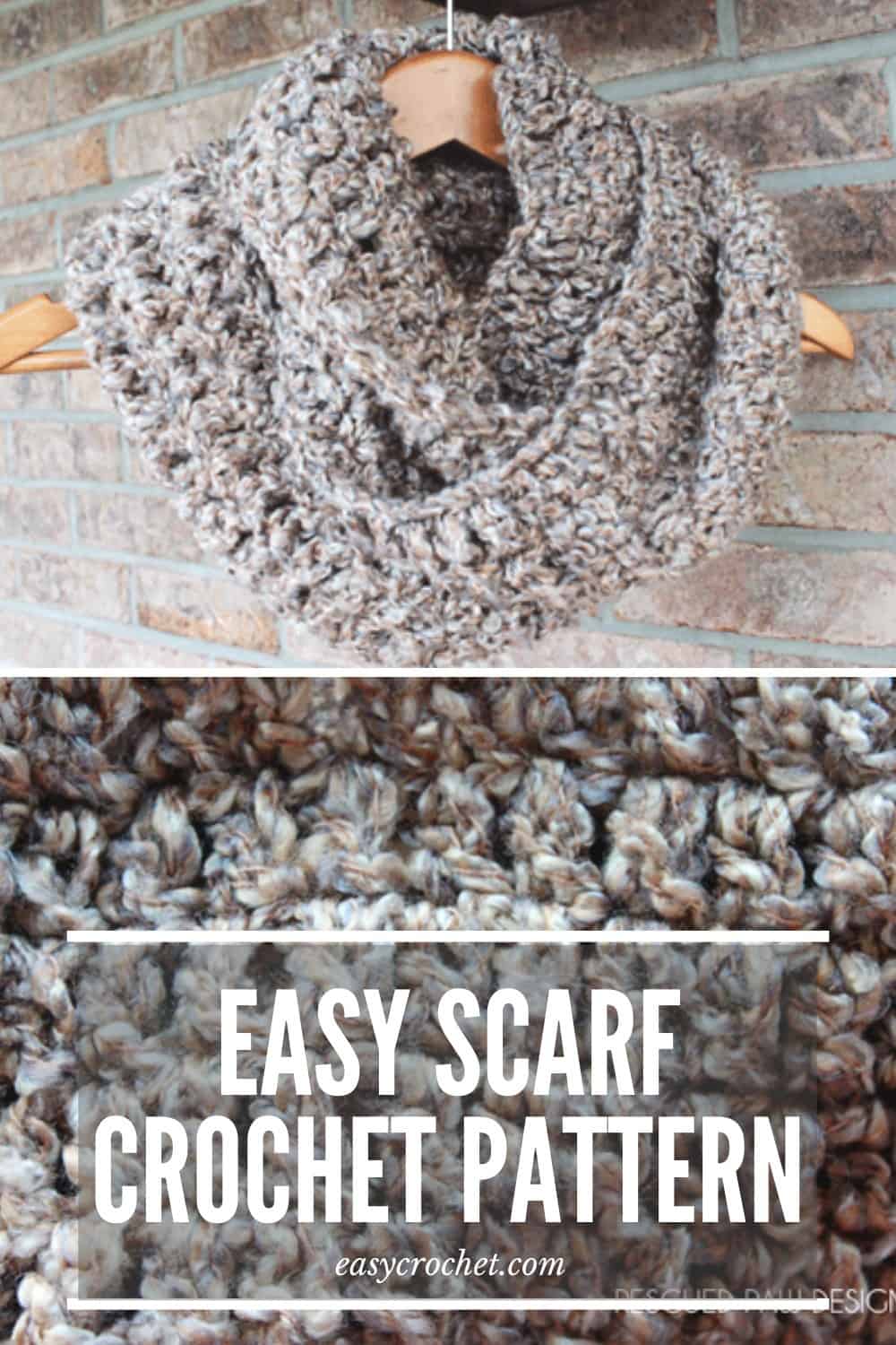 Crochet this easy and beginner-friendly crochet scarf that uses only Double crochets! via @easycrochetcom