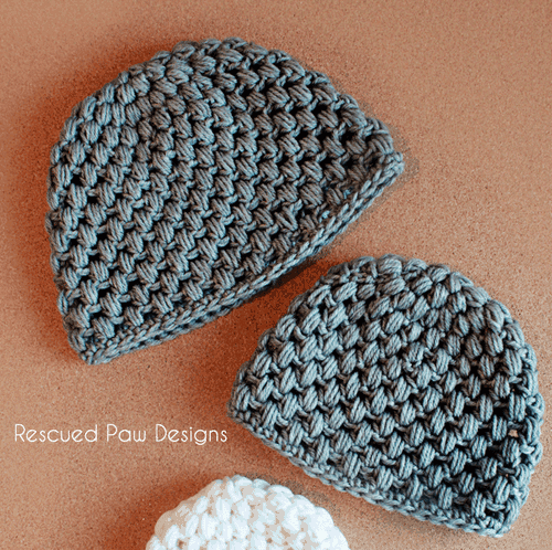 Simple Puff Stitch Crochet Hat Pattern