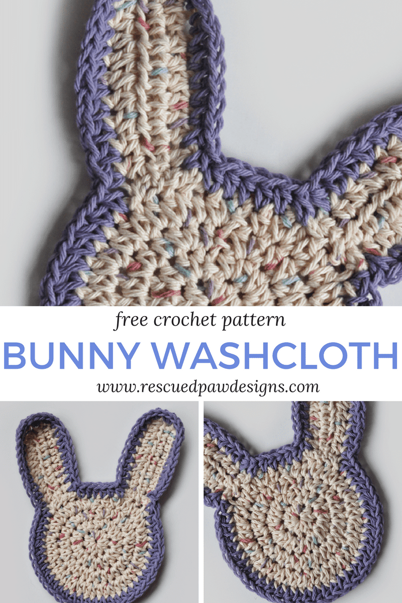 Easy Crochet Bunny Ears Crochet Washcloth