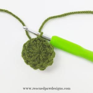 round 1 of Swirl Beanie Hat Crochet Pattern by Easy Crochet