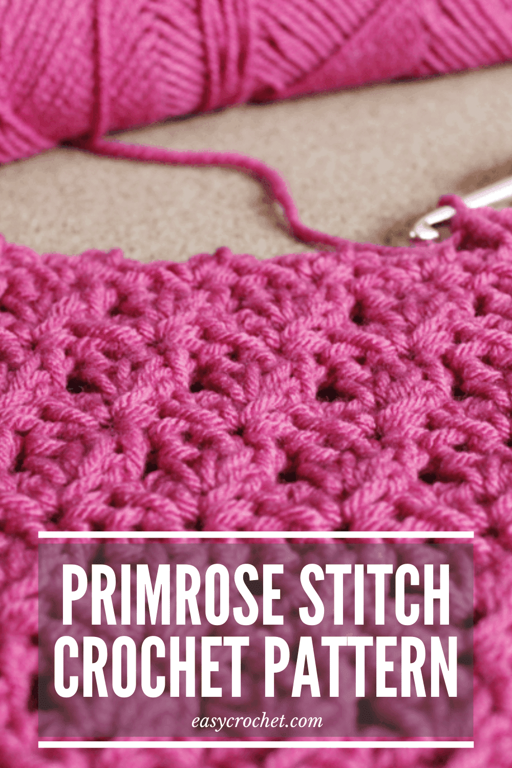 The primrose stitch, a modification on the shell stitch, is perfect for beginner crocheters who want to get learn an intermediate-stitch. It adds a beautiful texture to any crochet project. via @easycrochetcom