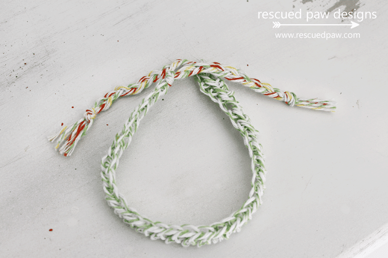 Crochet Bracelet with bakers twine