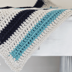 Simple Striped Crochet Blanket Pattern