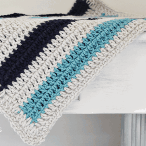 Simple Striped Crochet Blanket Pattern - EasyCrochet.com