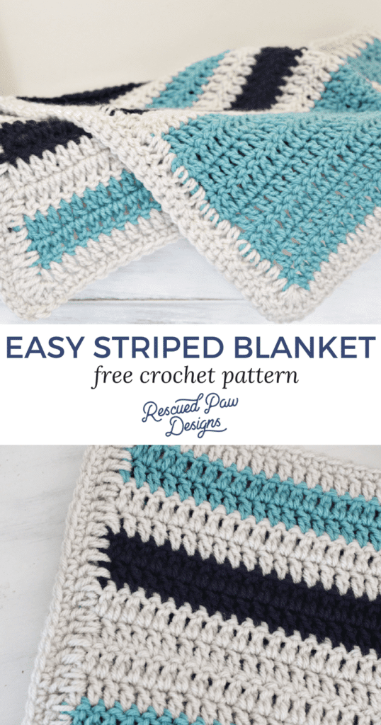 easy striped crochet blanket pattern