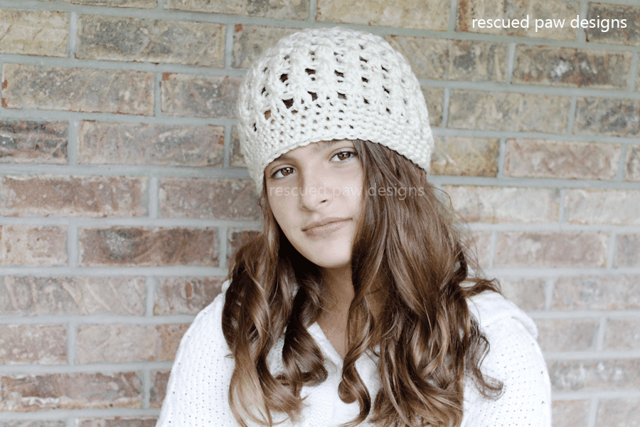 Comes in colors-Blue-Pink-Gray-Taupe-White-Women's beanie-Pom-Pom beanie-Winter hat-Crochet-Fits tweens and up-Hand crochet-Beanie with fold