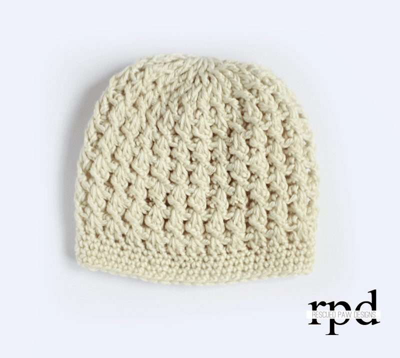 Textured Chunky Thick Yarn Crochet Hat