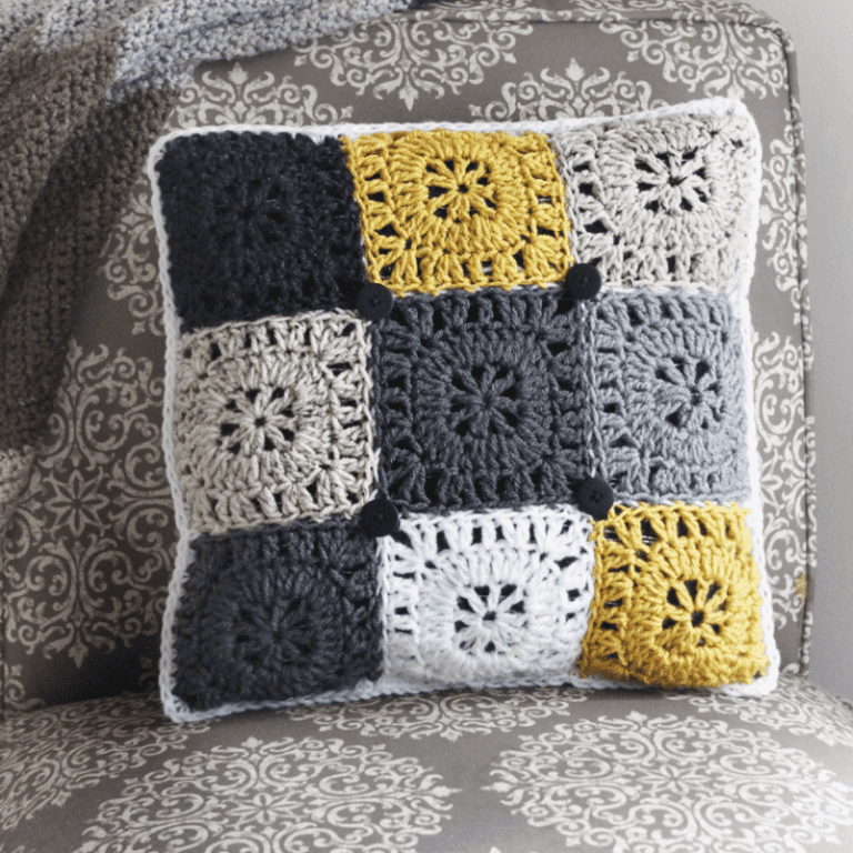 Granny Square Basic Pillow Crochet Pattern