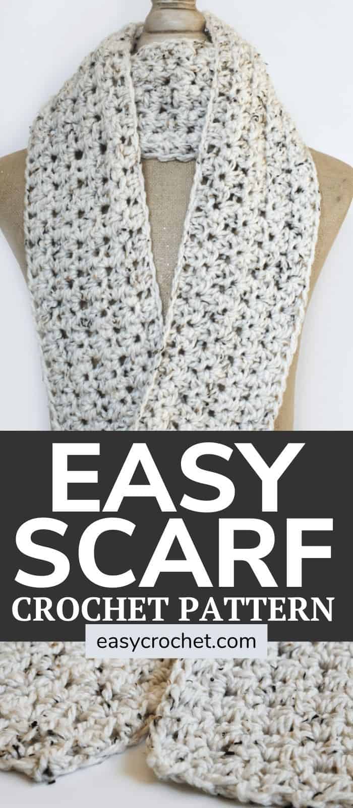 Free beginner-friendly crochet scarf pattern that uses simple stitches! via @easycrochetcom