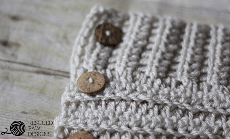 The Andy Button Scarf || FREE CROCHET PATTERN || by Easy Crochet