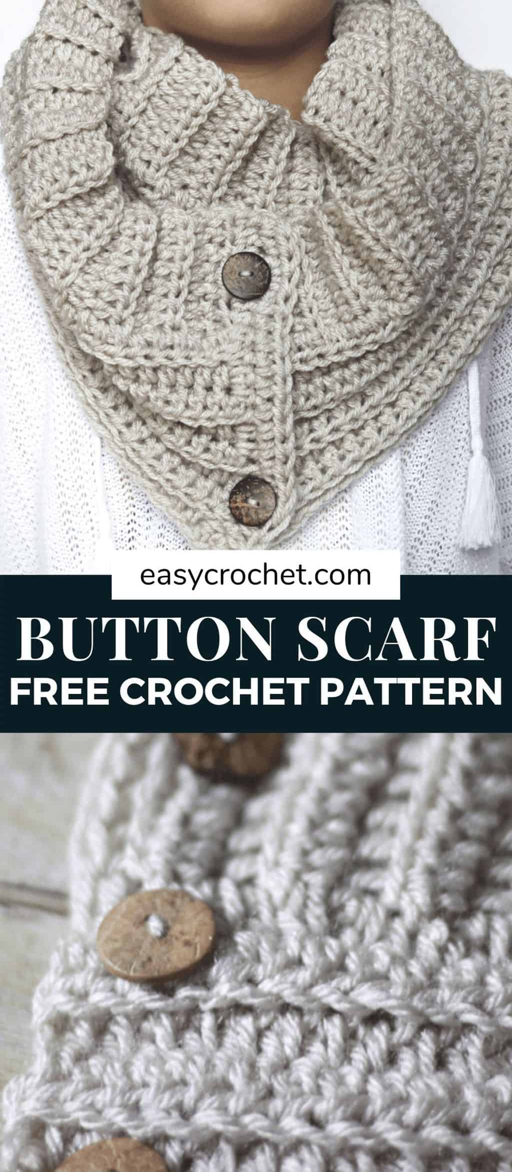 Free Crochet Scarf Pattern is easy to crochet and works up quickly. Get the free crochet pattern and start working on one today! via @easycrochetcom