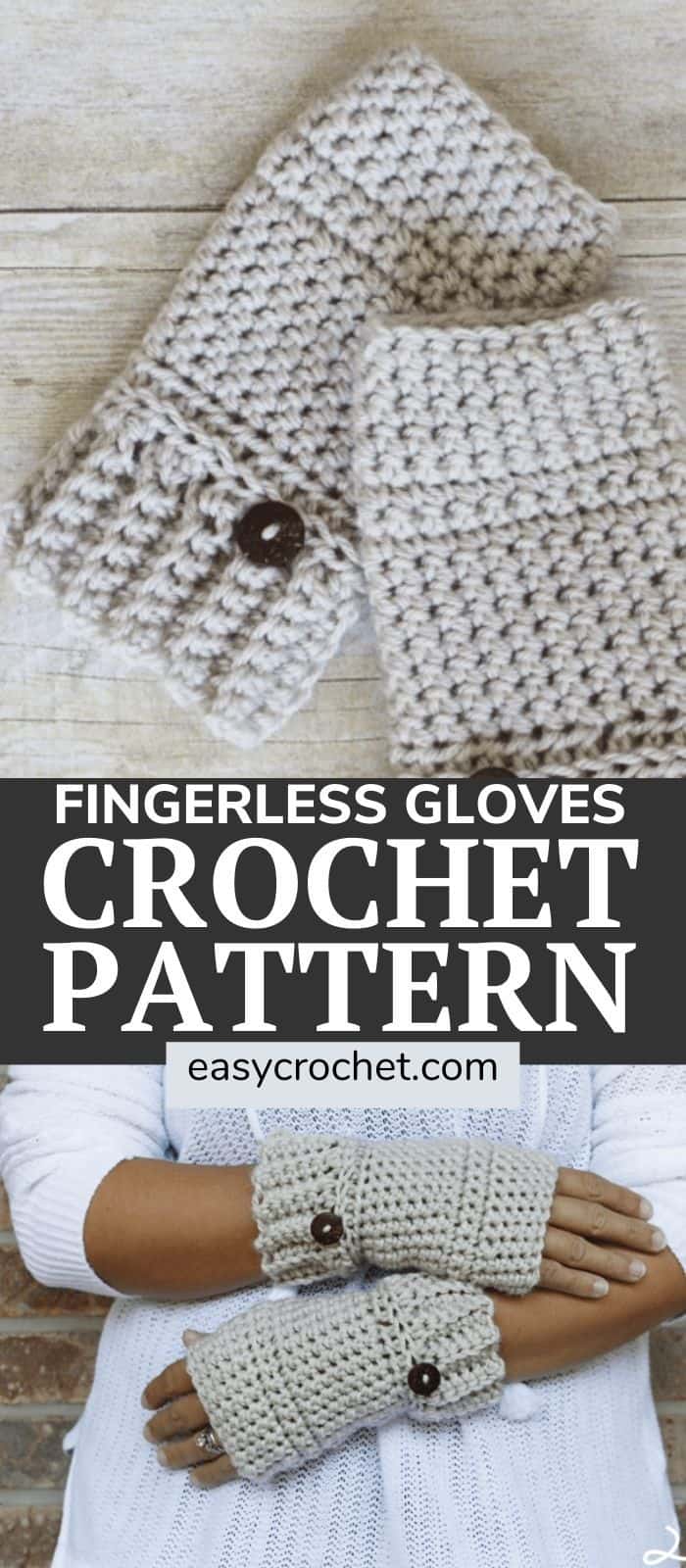 Fingerless gloves crochet pattern via @easycrochetcom