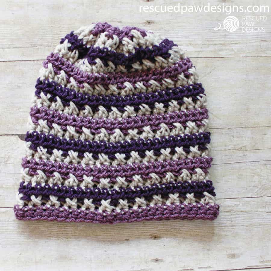 FREE Sugared Plum Beanie Crochet Pattern by Easy Crochet