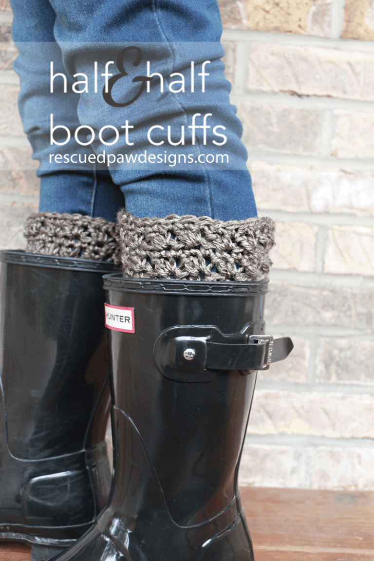 Half & Half Boot Cuffs – Crochet Pattern