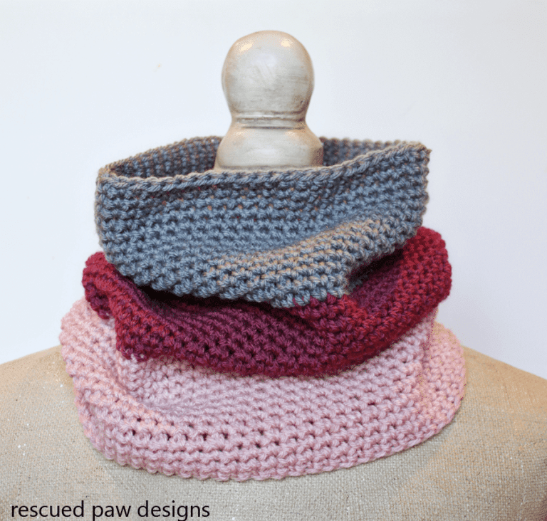 Color Blocked Crochet Cowl Pattern