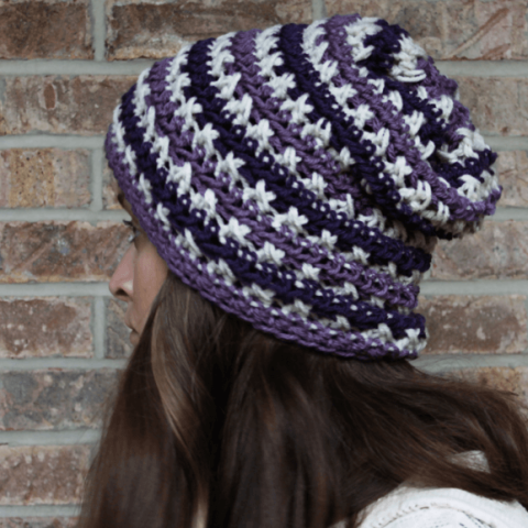 Image for Sugared Plum Slouchy Beanie Crochet Pattern