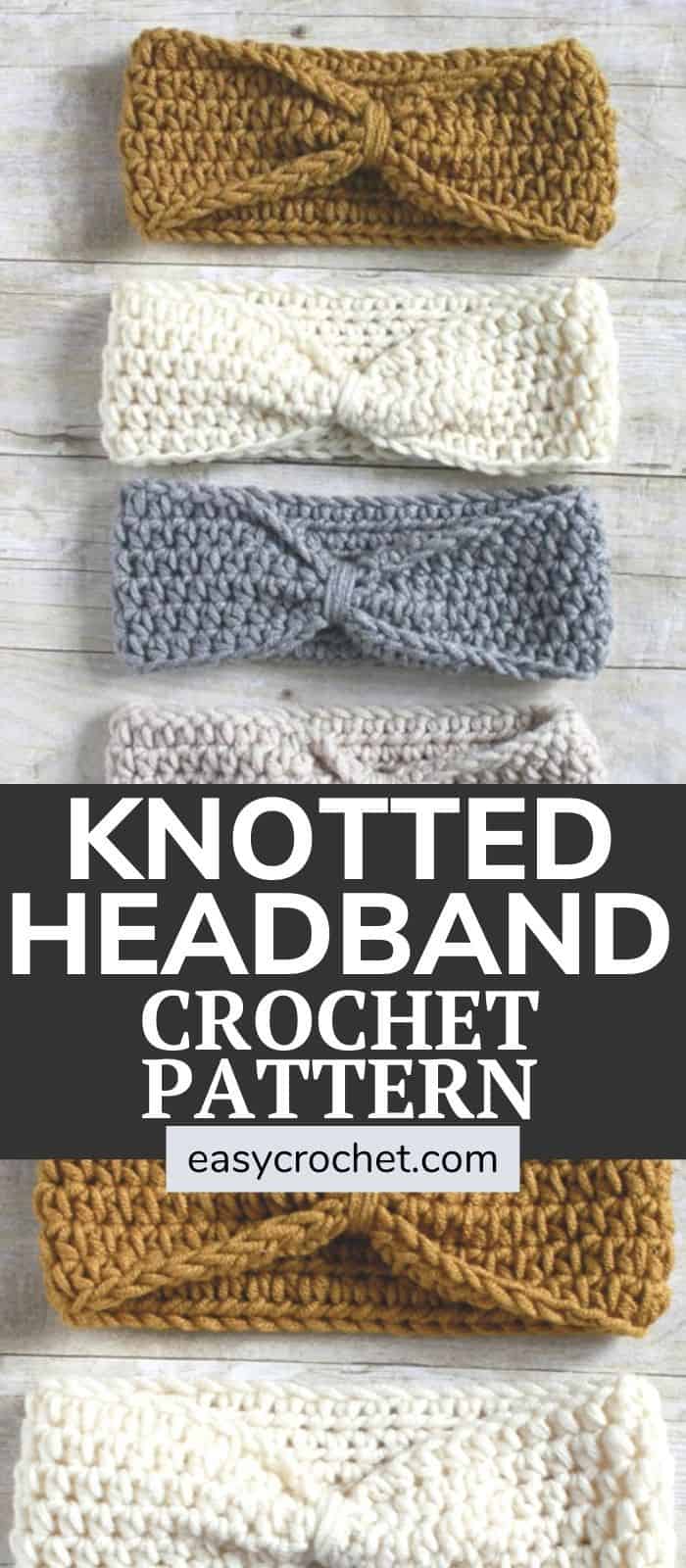 Learn how to make this crochet headband with a knot with our FREE crochet pattern! via @easycrochetcom