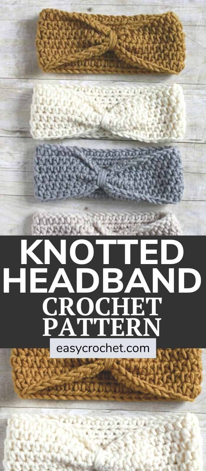 Easy Boho Headband Free Crochet Pattern - The Knotted Nest