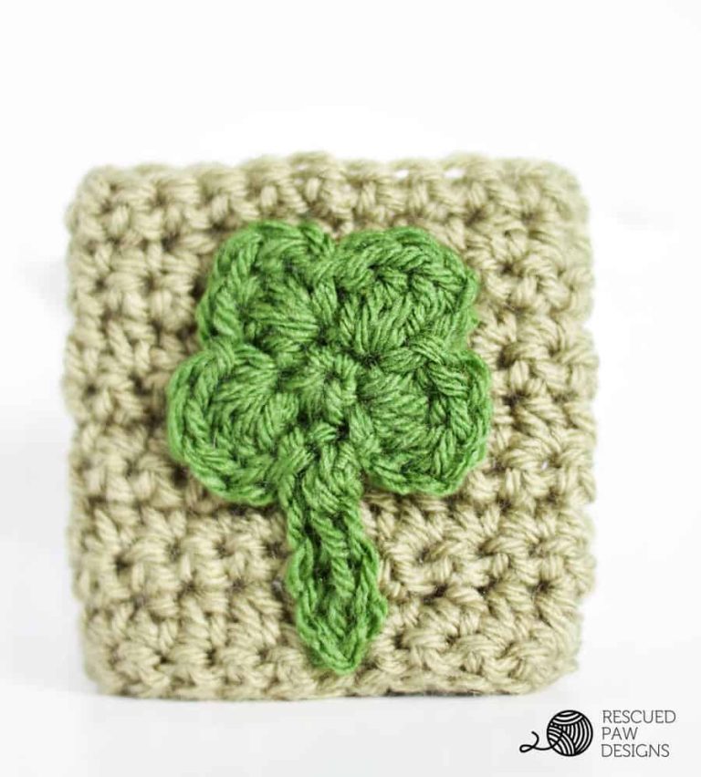 Crochet Shamrock (or Clover) Cozy Pattern for St. Patrick’s Day
