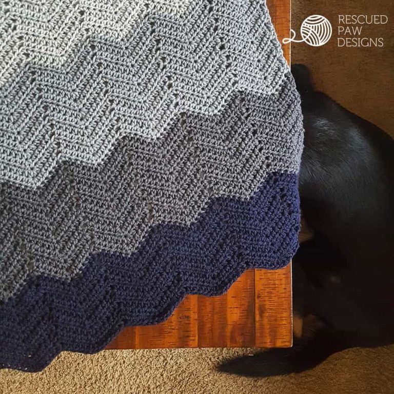Ombre Ripple Crochet Blanket Pattern