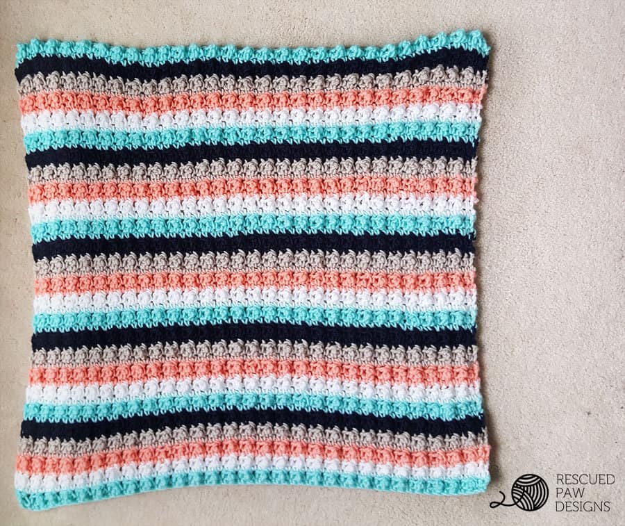 Striped baby best sale blanket crochet pattern