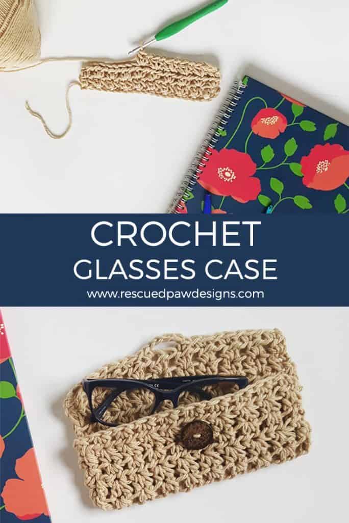 crochet eye glasses holder