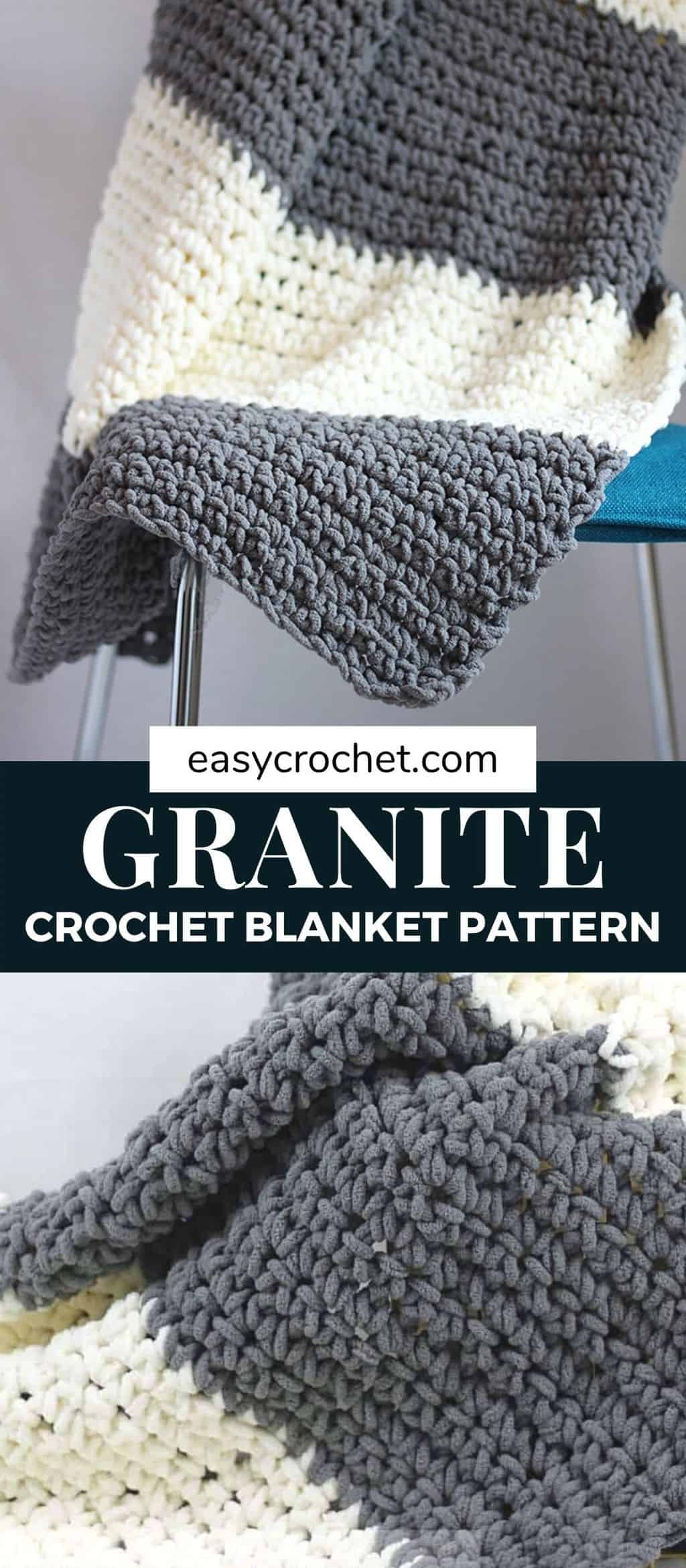 Easy Granite Crochet Blanket Pattern for Beginners - Easy Crocheted Throw