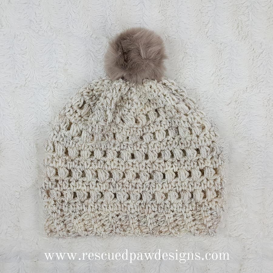 popcorn stitch beanie