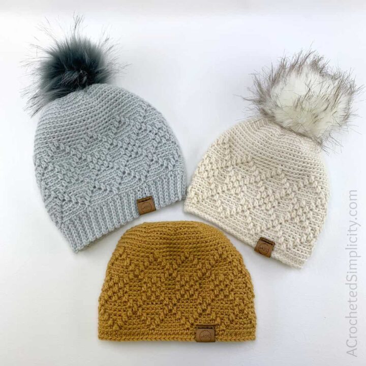 Image for Argyle Messy Bun – Free Crochet Hat Pattern