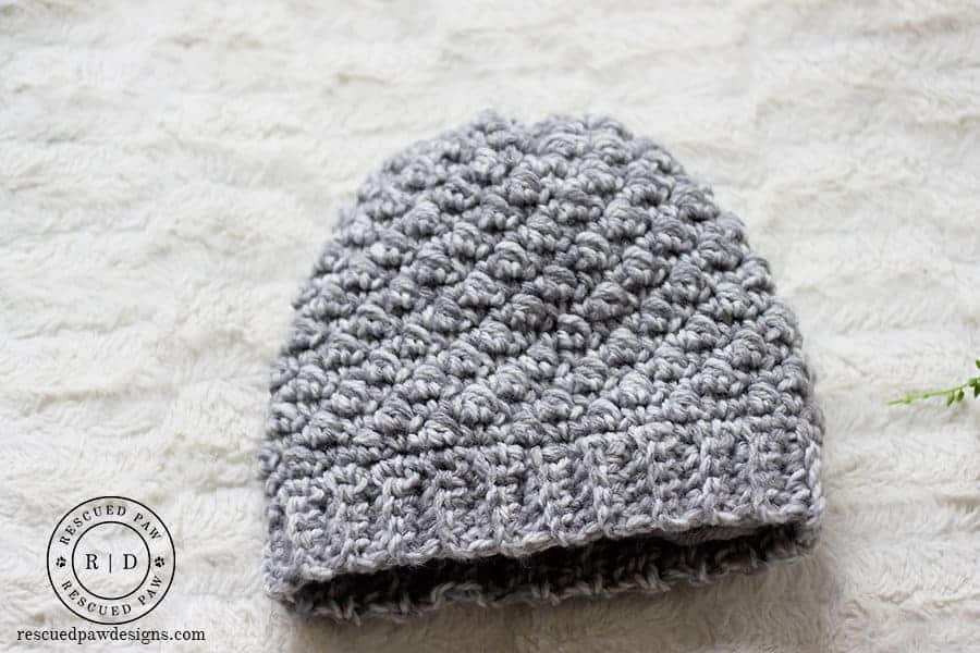 Emily Diagonal Beanie Crochet Pattern by Easy Crochet.