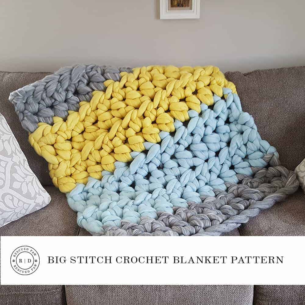 Giant Yarn Blanket Pattern using Wool Easy Crochet