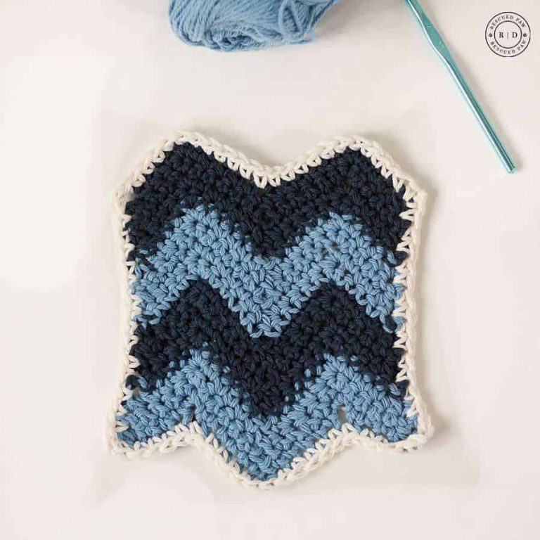 Chevron Crochet Dishcloth – Free Pattern