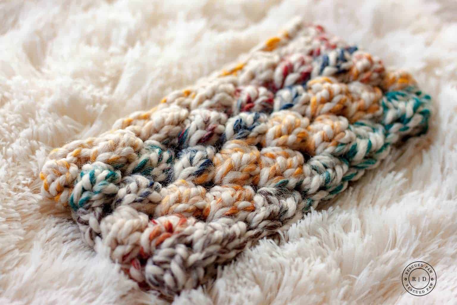 puff stitch crochet earwarmer