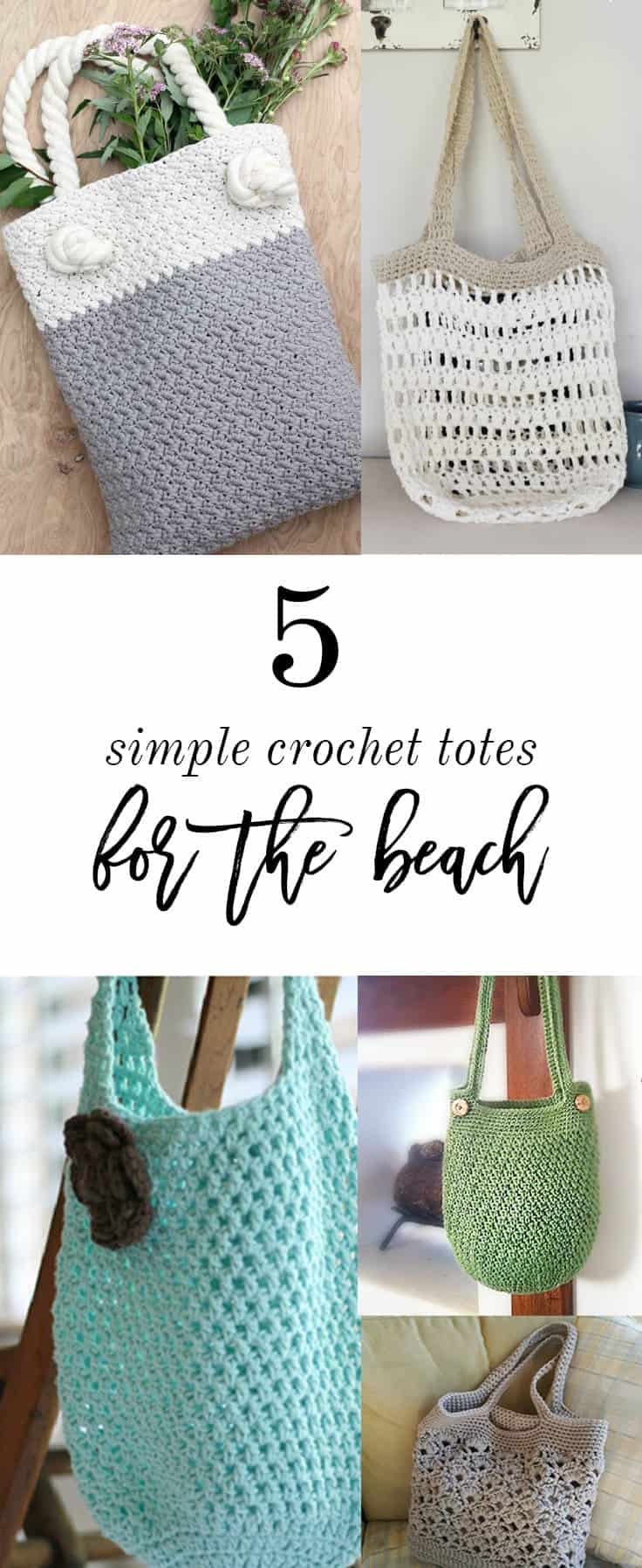 Beach Friendly Crochet Tote Patterns - Easy Crochet Patterns