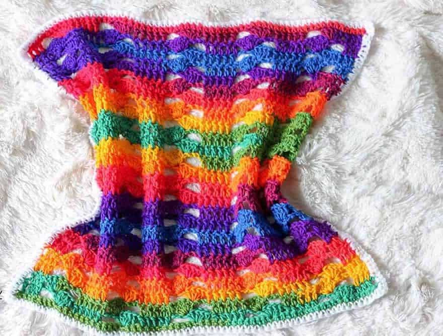 crochet rainbow baby blanket