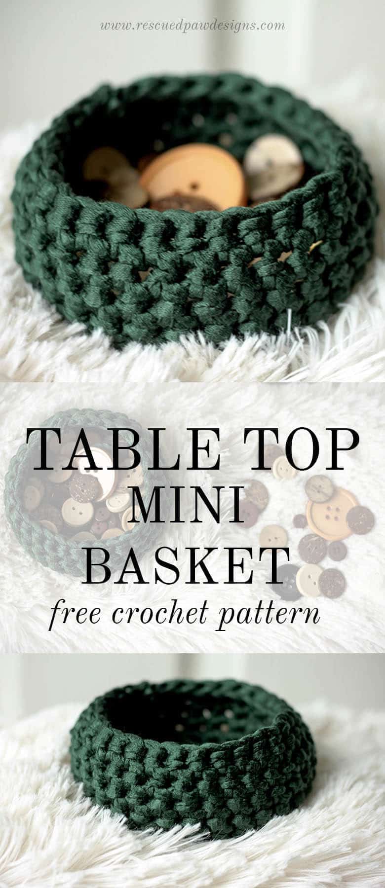 Free Mini Basket Crochet Pattern 