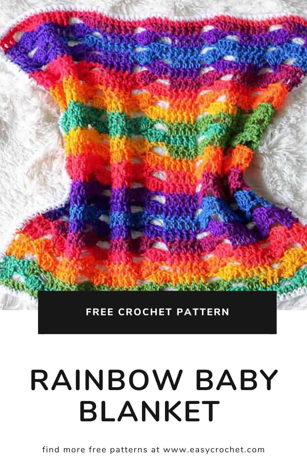 Rainbow blanket crochet pattern hot sale